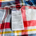 Old Navy  Boyfriend Shirt Women Size XXL Blue Red White Yellow Plaid 100% Cotton Photo 8