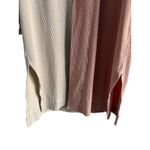 Daily Practice Anthropologie Pink Cream Color Block Ribbed Robe Duster XL Photo 3