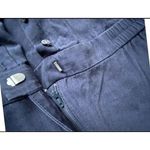 J Crew Women Navy Drapery Oxford Jumpsuit Long Sleeve Elastic Waist SZ 2 Blue Photo 7