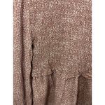 EXPRESS Babydoll Top Women's Brown Floral Smocked Y2K Urban Romantics Small Romantic Photo 7