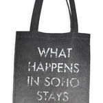 ZARA NEW - RARE FIND -  Ombré Canvas Tote Bag What Happens in SoHo Stays in SoHo Photo 0