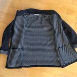 Croft & Barrow HOST PICK! Quilted Zip Jacket, Stripe Lining, Black, White, Size PL Photo 3
