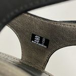 Ecco  Women's Sz 41 Strappy Black & Silver Sandals 1" Heel Crisscross Photo 13