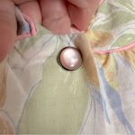 Vintage Herbcraft Pastel Floral Pearl Snap Front House Dress Robe Medium Pink Photo 4