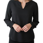 Lands' End Classic Black Blouse Photo 0