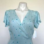 Abound  wrap mini dress XSMALL Blue short Sleeve Photo 2