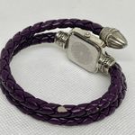 Uss women watch quartz analog 24mm silver purple tone Bracelet Snake running Photo 4