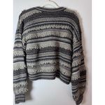 L'Agence  Harriet Blouson Sleeve Wool Blend Cardigan Brown Mulit Stripe M $360 Photo 12