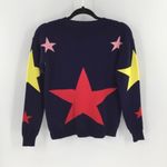 Super cute blue star double knit crew neck Sweater Photo 6