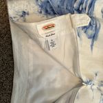Talbots  Women's White Blue Irish Linen Pencil Skirt Size 10 Back Zip EUC Photo 4