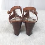 Ralph Lauren RALPH‎ LAUREN Langley Brown Leather Sandal Chunky Heel Strappy Classic Size 9 Photo 5