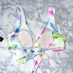 California Waves New Tie Dye Metallic Ring Bikini Swim Top Multicolor Photo 4