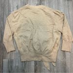 Banana Republic  100% Cashmere Neutral Cropped Tie Cardigan Quarter Sleeve XL Photo 2