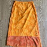JH Collectibles Orange Maxi Pencil Skirt Casual Size 10 Photo 0