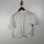 Everlane  White Boxy Cropped Linen Top Size Xsmall Photo 1