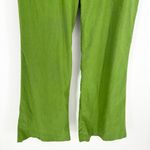Maeve Naomi Linen Wide Leg Flare Pants Size 6 Green Photo 3