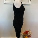 Hello Molly  Black One-Shoulder Ruched Midi Dress Photo 2