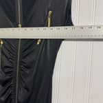 Rocawear VTG M Black Bodycon Dress Gold Zippers Chains Y2K Streetwear Glam Photo 3