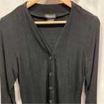 Vintage Y2K West End slinky jersey cardigan top black v Photo 6