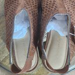 American Eagle Brown Sling Back Open Toe Block Heel Shoes NWT Size 5 Wide Photo 4
