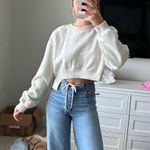 ZARA Tan  Sweatshirt Cropped Photo 0