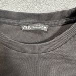 ZARA  Woman Ruched Bodycon Midi Dress S Black Short Sleeve T Shirt Style Stretch Photo 3