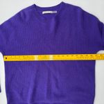 Alice + Olivia Purple Crewneck Cashmere Oversized Ribbed Sweater XS Photo 6