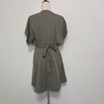 Quince NWT  Vintage Wash Tencel Button Front Dress Sz  M Sage Green Photo 4