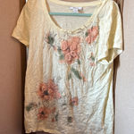 Style & Co  raised Floral Top - xl Photo 0