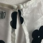 Nasty Gal Women’s Boxy Shimmering Sheer Felt Floral Appliqué Festival Summer Top Photo 6