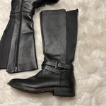 A New Day Black Faux Leather Tall Riding Boots Target Size 10 Buckle detail Photo 2