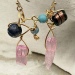 Artisan Larimar Wire Art Earrings Photo 0