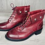 Patricia Nash  Lia Merlot burgandy red leather boots shoes  in new condition 5.5m Photo 2