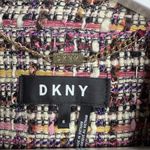 DKNY Colorful Tweed Fringe Button Blazer Jacket NWOT W1916 Sz 6 Photo 2