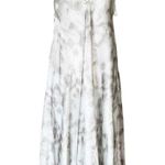 T. ZOVICH Maxi Dress Gray Tie Dye Silver Sleeveless Swing V Photo 9