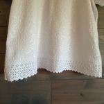 EMILY DANIELS White Textured Short Sleeve Blouse Size L Size L Photo 3