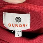 Sundry Anthropologie Pullover Crewneck Sweater Zipper Detail Preppy Casual Sz 2 Photo 3