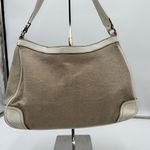 Etienne Aigner  Vintage‎ Linen and Leather Shoulder Bag Photo 2