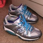 Skechers Shape Ups Blue Silver 7.5 Photo 0