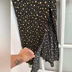 Reformation Black & Yellow Floral Polka Dot Midi Slip Dress Women’s Size Small S Photo 8