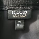 Nicole Miller Nicole By Black Floral Panel Pencil Skirt Size 14 Photo 4