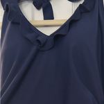 MiracleSuit  Navy Blue Halter Swim Dress Side Ruched Size 14 Style 174014323 Photo 2
