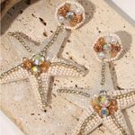 🤩🤩🤩BOGOHO 🤩🤩🤩Rhinestone Bead Starfish Earrings Photo 1