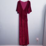 Baltic Born  Meghan Mulberry Velvet Wrap Maxi Dress Photo 2