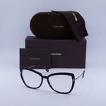 Tom Ford TOM FROM EYEGLASSES FT5882-B 005 Black / Gold Clear Blue Light Block 55mm Photo 2