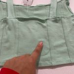 PacSun PAC Cares Green Corset Seam Tank Top Women’s Small NWT Adjustable Straps Photo 5