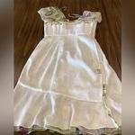 Mikael aghal romantic abstract garden silk cocktail flutter Sleeve Mini dress White Size 4 Photo 10