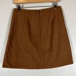 J.Crew  Wool Mini Skirt Womens 2 Camel Brown Lined High Rise Classic Preppy Fall Photo 3