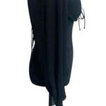 White Fox Boutique White Fox Size Small  Top Blouse Long Sleeve Black Back Tie Open Sexy Photo 1