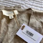 Safari Linen Wrap Dress Oatmeal Beige Size M Photo 7